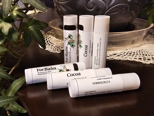 Cocoa flavoured all-natural lip balm