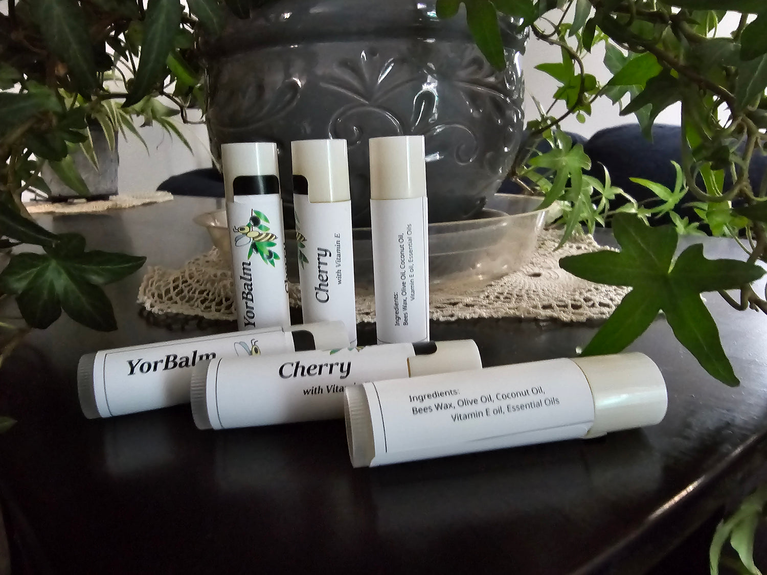 Cherry flavoured all-natural lip balm